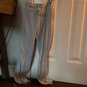 light blue pajama pants/ sweatpants